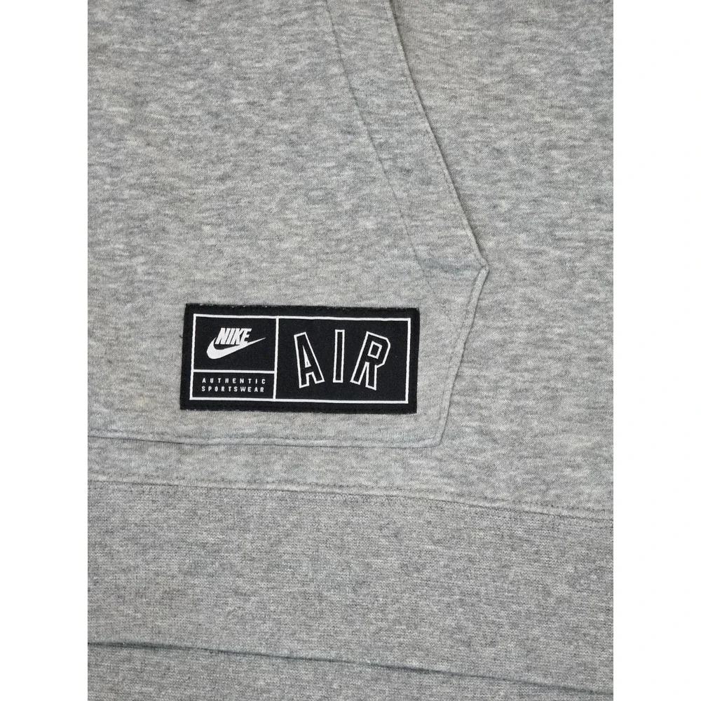 Nike Air Full Zip Hoodie Gray Black Spell Out XXL Authentic Sportswear‎
